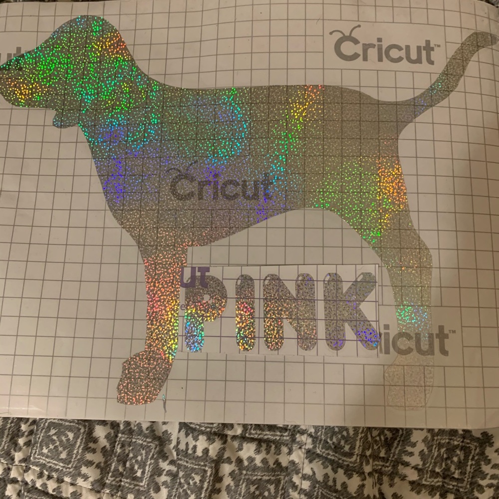 PINK holographic wall decal